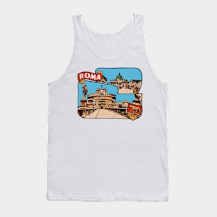 Roma Italy Vintage Style Decal Tank Top